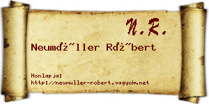 Neumüller Róbert névjegykártya