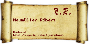 Neumüller Róbert névjegykártya